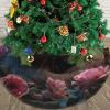 48" Christmas Tree Skirt Soft Plush Christmas Trees Mat Sloths Hugging Each Other Tree Skirt Farmhouse Christmas Decor Xmas Trees Skirts Decoration Mat for New Year view 3