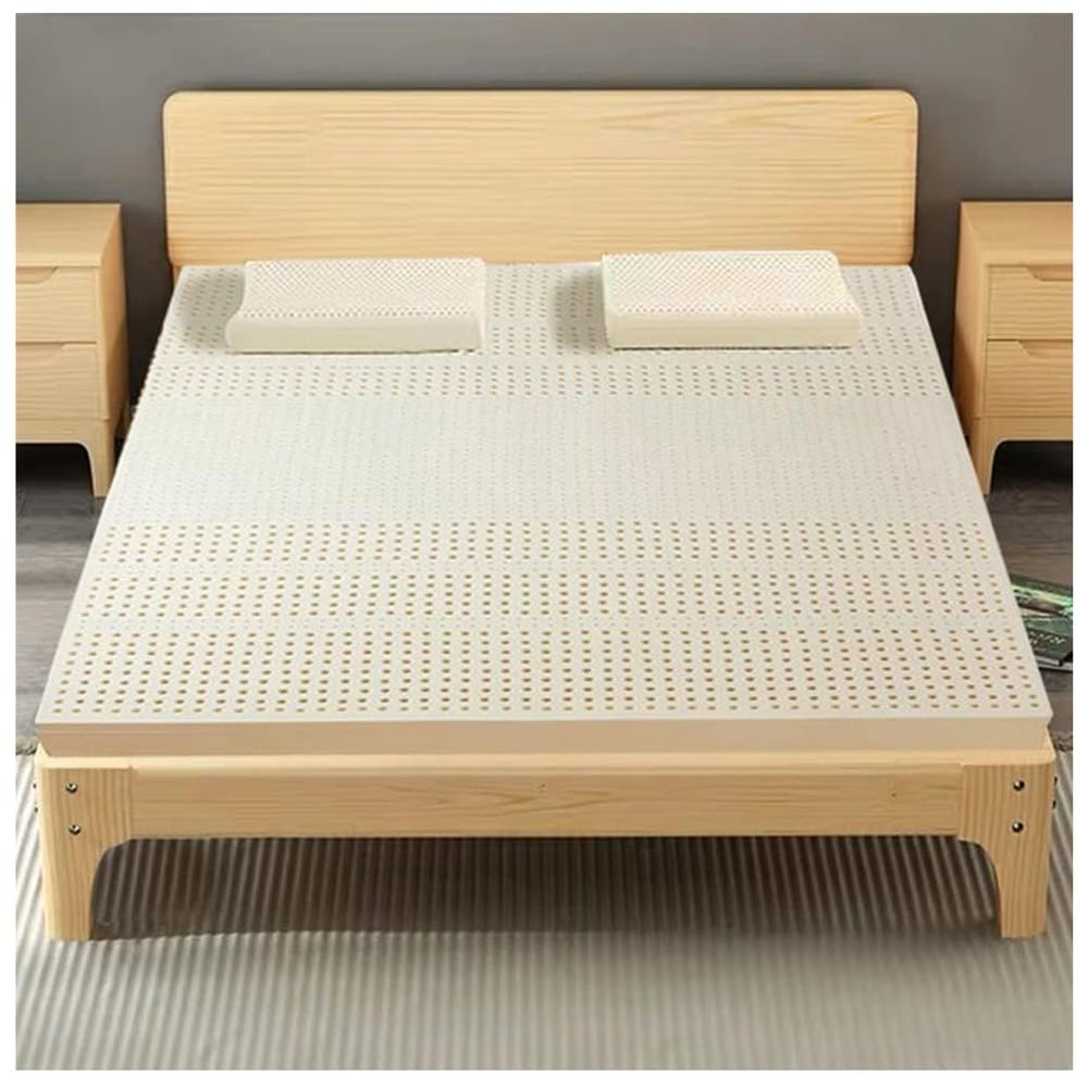 100% Natural Latex Organic Breathable and Comfortable,Memory Foam Mattress Topper,Honeycomb Pore Ventilation,Soft and Comfortable,10cm,200x220cm(79x87in)