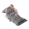 Animebody 20x54 Fluffy Leopard Print Body Pillow,Cheetah Print Plush Fuzzy Faux Fur Body Pillows,Shaggy Furry Long Pillow for Pregnancy Women Side Sleeper,Snow Leopard view 1