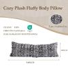 Animebody 20x54 Fluffy Leopard Print Body Pillow,Cheetah Print Plush Fuzzy Faux Fur Body Pillows,Shaggy Furry Long Pillow for Pregnancy Women Side Sleeper,Snow Leopard view 3