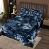 Pixelated Blocks Miners Kids Bedspread Queen Size,Army Caomo Military Video Games Coverlet Set,Girls Boys Room Decor,Camouflage Gamepad Modern Quilted Coverlet,Dark Blue Bedding Quilt,2 Pillowcases view 1
