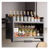 24 Inch Pull Down Shelf 2-Tier Upper Kitchen Cabinet Storage Cabinet Organizer for Bathroom Upper Cabinets, Kitchen Pull Out Shelf Organizer Cabinet Shelf(L 86cm/34in) view 1