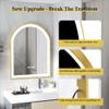 24"x36" Arched LED Bathroom Mirror - Anti-Fog, Dimmable, Gold Frame view 3