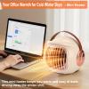 2 Pack Small Desk Heater for Office, 500W Compact Personal Electric Heater view 2