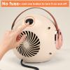 2 Pack Small Desk Heater for Office, 500W Compact Personal Electric Heater view 4