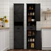 69" H Tall Bathroom Cabinet, Storage Cabinet with 2 Doors & Drawer, Pantry Cabinets with Open Space and Adjustable Shelves for Living Room, Entryway, Kitchen (Black) view 1