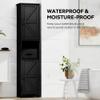 69" H Tall Bathroom Cabinet, Storage Cabinet with 2 Doors & Drawer, Pantry Cabinets with Open Space and Adjustable Shelves for Living Room, Entryway, Kitchen (Black) view 2