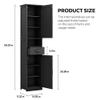 69" H Tall Bathroom Cabinet, Storage Cabinet with 2 Doors & Drawer, Pantry Cabinets with Open Space and Adjustable Shelves for Living Room, Entryway, Kitchen (Black) view 3