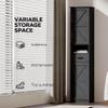 69" H Tall Bathroom Cabinet, Storage Cabinet with 2 Doors & Drawer, Pantry Cabinets with Open Space and Adjustable Shelves for Living Room, Entryway, Kitchen (Black) view 4