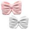 2-Piece Moisture-Proof Ceramic Toothbrush Holders With Cute Bow Design, & White Bathroom Accessories view 1