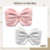 2-Piece Moisture-Proof Ceramic Toothbrush Holders With Cute Bow Design, & White Bathroom Accessories view 4