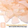 Keedolla Tumbled Sea Glass for Crafts - 40 OZ Flat Frosted Seaglass Pieces for DIY Art Crafts, Vase Filler, Beach Weddings, Aquarium and Home Decor - Peach view 2