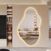 100 * 150cm,Frameless Led-Illuminated Bathroom Mirror, Home Wall-Mounted Full-Length Mirror, Irregular Wall-Mounted Dressing Mirror view 1