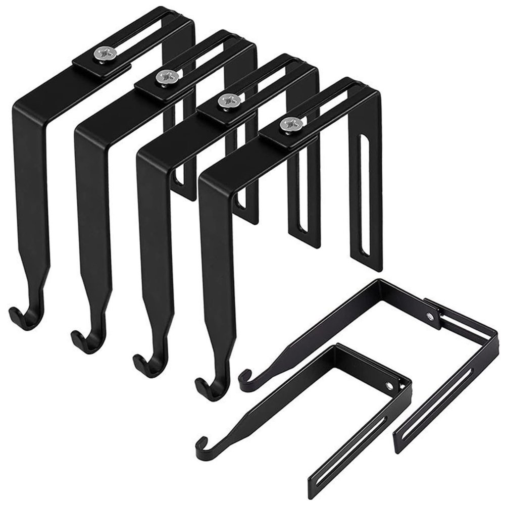 KUYYFDS 5Pcs Outdoor String Light Hooks Adjustable No Drill Concrete Wall Hooks Iron Cinder Block Wall Hangers Ideal for Hanging Rope Lights Cable Cord