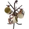 BLACK FOREST DECOR Pinecone Branch Metal Mug Rack  Rustic Aluminum Mug Holder with Pinecone & Branch Design  10x15 Inch Brown Kitchen Organizer & Display Stand view 2