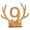 1-20 Wooden Table Cards Number Sets Hollow Out Ornaments Name Place Cards Numbers For Wedding Reception Table view 2
