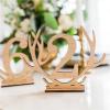 1-20 Wooden Table Cards Number Sets Hollow Out Ornaments Name Place Cards Numbers For Wedding Reception Table view 4