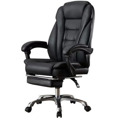 90-150 Wide-Angle Reclining Ergonomic Computer Chair - Genuine Leather Durable Gaming Chair, Height Adjustable(Black Chair)