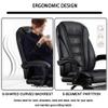 90-150 Wide-Angle Reclining Ergonomic Computer Chair - Genuine Leather Durable Gaming Chair, Height Adjustable(Black Chair) view 2