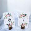 1-25 Floral Paper Cards Double-Sided Table Sign For Wedding Receptions Party For Wedding Reception Table view 3