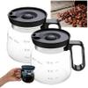 16 Oz Glass Coffee Mug in Coffee Pot Shape, Heatproof Large Capacity Cup,Mini Mocha Coffe Pot Coffe Mugs, Coffee Mug Looks like a Coffee Pot, CoffeePot Mugs, For Hot Teas, Hot Chocolate (2PCS) view 1
