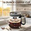16 Oz Glass Coffee Mug in Coffee Pot Shape, Heatproof Large Capacity Cup,Mini Mocha Coffe Pot Coffe Mugs, Coffee Mug Looks like a Coffee Pot, CoffeePot Mugs, For Hot Teas, Hot Chocolate (2PCS) view 3