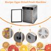 Food Dehydrator Machine - 12 Trays, Adjustable Temperature, Touchscreen Controls for Jerky, Herbs, Fruits, Veggies & Dried Snacks - 110V, Perfect for Healthy Cooking view 3