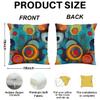4 Pack Abstract Red Blue Yellow Vivid Circular Decor18x18 Pillow Cover, Throw Pillow Covers, Decorative Couch Pillow Covers, Pillowcase for Home Sofa Bedroom Farmhouse Office Car Seat Living Room view 2