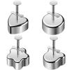 Vestamore 4 Pack Stainless Steel Molds for Rice Balls, Press Shapes Set with Bear, Flower, Heart, and Round Shapes for Kids Meals and Snacks view 1