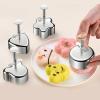 Vestamore 4 Pack Stainless Steel Molds for Rice Balls, Press Shapes Set with Bear, Flower, Heart, and Round Shapes for Kids Meals and Snacks view 3