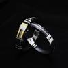 Trapat Handcrafted Multi-Layer Black Leather Bracelet with Stainless Steel Accents for Men view 3