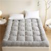 Extra Thick Mattress Topper Single/Double/King/Super King Soft Quilted Bed Topper with 3D Down Alternative Filling, Breathable Anti-Wrinkle Mattress Pad for All Seasons(Bgray,90x200CM/35.4x78.7in) view 1