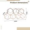 9 Bottle Wine Rack Countertop Rose Gold, Hexagonal Stylish Wine Organizer Metal, Standard Wine Bottles for Storage Space-Saving, No Required Assembly, Welded Sturdy Structure view 4