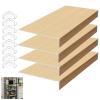 43x9x3 in Reinforced Shelf Guards 4-Pack, Heavy Duty Fixed Position Covers, Protection for Frequently Used Kitchen Bathroom Storage view 1