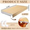 18x16x3 in Custom Faux Wood Shelf Covers, 4-Pack Removable PVC Rack Liners, for Pantry Kitchen Bathroom Office view 2