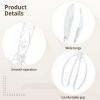 12 Pcs Clear Plastic Serving Tongs, Ideal for Salad and Buffet, Scissor Style for Parties view 2