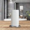 Paper Towel Holder Countertop, Reusable Stainless Steel Free Standing Toilet Paper Holder with Weighted Base,One-Handed Tear,Paper Towel Holder for Bathroom Desk Farmhouse Home Kitchen view 4