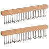 12 Hooks Valet Rod Set for Closet, 2 Pcs Pull-Out Hanger Racks with Wooden Design, Expandable Closet Organizer for Ties, Scarves, and Belts view 1