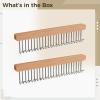12 Hooks Valet Rod Set for Closet, 2 Pcs Pull-Out Hanger Racks with Wooden Design, Expandable Closet Organizer for Ties, Scarves, and Belts view 4