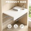 5 Pcs Wire Rack Covers 30x16x2.5 inch PVC Pantry Shelf Cover 0.31 inch Thick Removable Closet Wire Rack Shelf Covers,Decoration Kitchen Bathroom Office Shelving (Light Luxury White,30x16x2.5inch) view 2