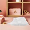 LOGOFUN 2PCS Wedding Ring Pillow Bowknot Bearer Cushion for Ceremony Proposal Celebration Party Decorations - White view 3