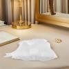LOGOFUN 2PCS Wedding Ring Pillow Bowknot Bearer Cushion for Ceremony Proposal Celebration Party Decorations - White view 4