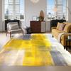 10x16 Washable Living Room Area Rug Aesthetic Modern Abstract Art Rug for Bedroom Diningroom Nursery Non Slip Carpet Neutral Stylish Guestroom Kitchen Stain Resistant Floor Mat Bright Yellow Gray view 1