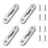OYWOBET 4 Sets Silver 7.5cm/2.95inch Durable Iron Bed Rail Fasteners, Bed Rail Connecting Fittings Hardware, Durable Furniture Hardware for Beds Frame Assembly/Home Improvement view 1
