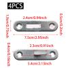 OYWOBET 4 Sets Silver 7.5cm/2.95inch Durable Iron Bed Rail Fasteners, Bed Rail Connecting Fittings Hardware, Durable Furniture Hardware for Beds Frame Assembly/Home Improvement view 2