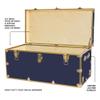Rhino Trunk & Case Classic XXL College Trunk with Antique Brass Hardware, Soft Close - 36x18x18, Seats 1500+ lbs, USA Made Secure Dorm Footlocker, Home Storage, Steamer Style Blanket Chest view 3