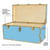 Rhino Classic XXL College Trunk, Dorm Storage Chest, Bench, Antique Brass view 3