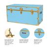 Rhino Classic XXL College Trunk, Dorm Storage Chest, Bench, Antique Brass view 4