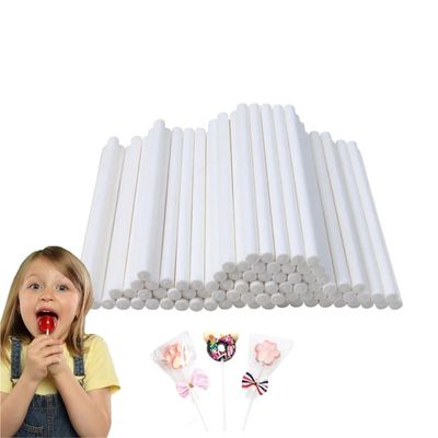 Cake Pop Sticks 1000Pcs White Paper Lollipop Sticks - Solid Core for Parties, Chocolate, Candy, Cake & Sucker Pops(1000pcs 150x35mm)