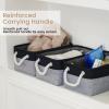VQRTEXA Storage Baskets for Shelves 11.8x7.9x5.2 Inch, Foldable Fabric Storage Bins with Handles, Small Storage Baskets for Organizing Closet, Office, Home Organization (6-Pack, Black&Gray) view 3